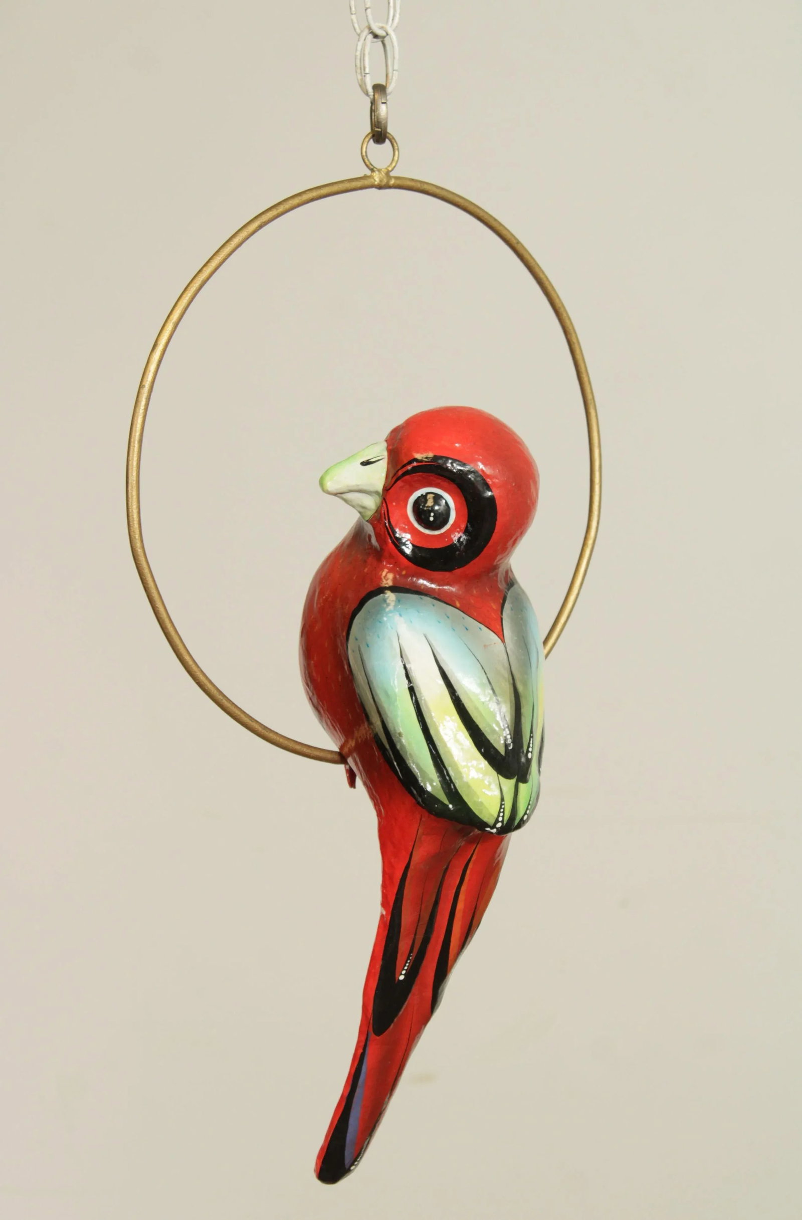 Tonala Mexico Folk Art Hanging Bird Sculpture - 8