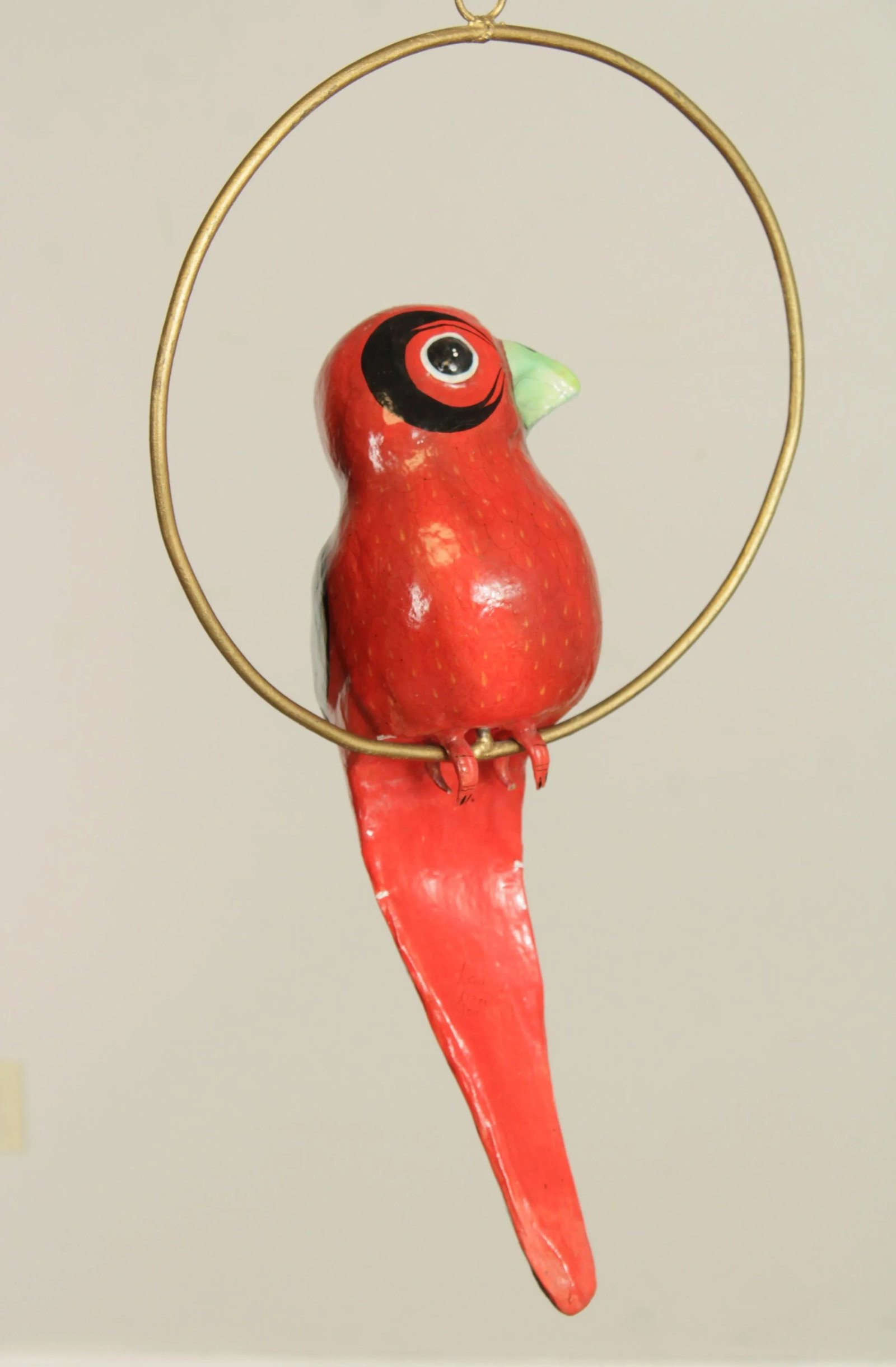 Tonala Mexico Folk Art Hanging Bird Sculpture - 9