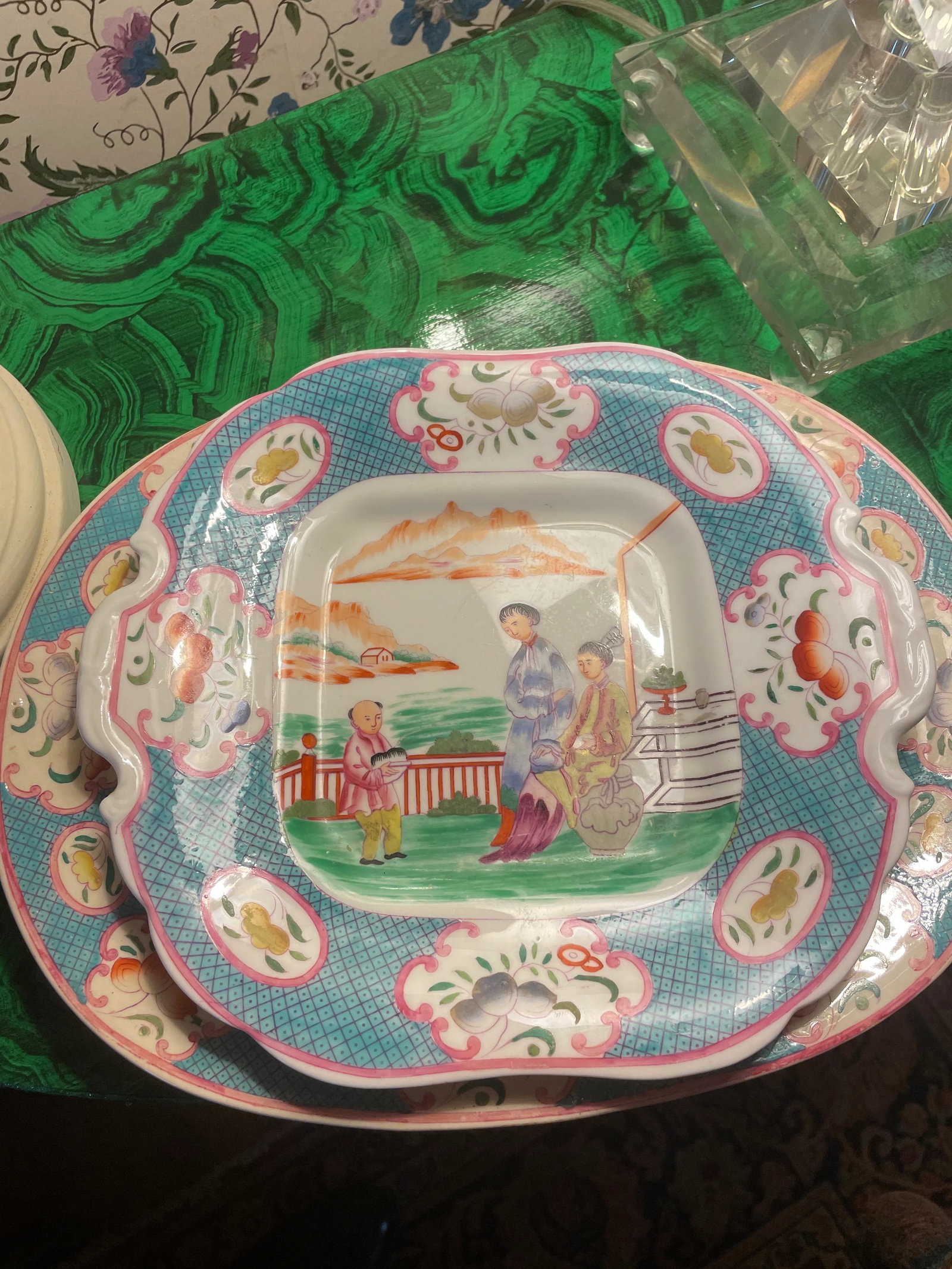 Late 18th Century Hall Porcelain Breakfast Service Mandarin Chinoiserie, 23 Pieecs - 8