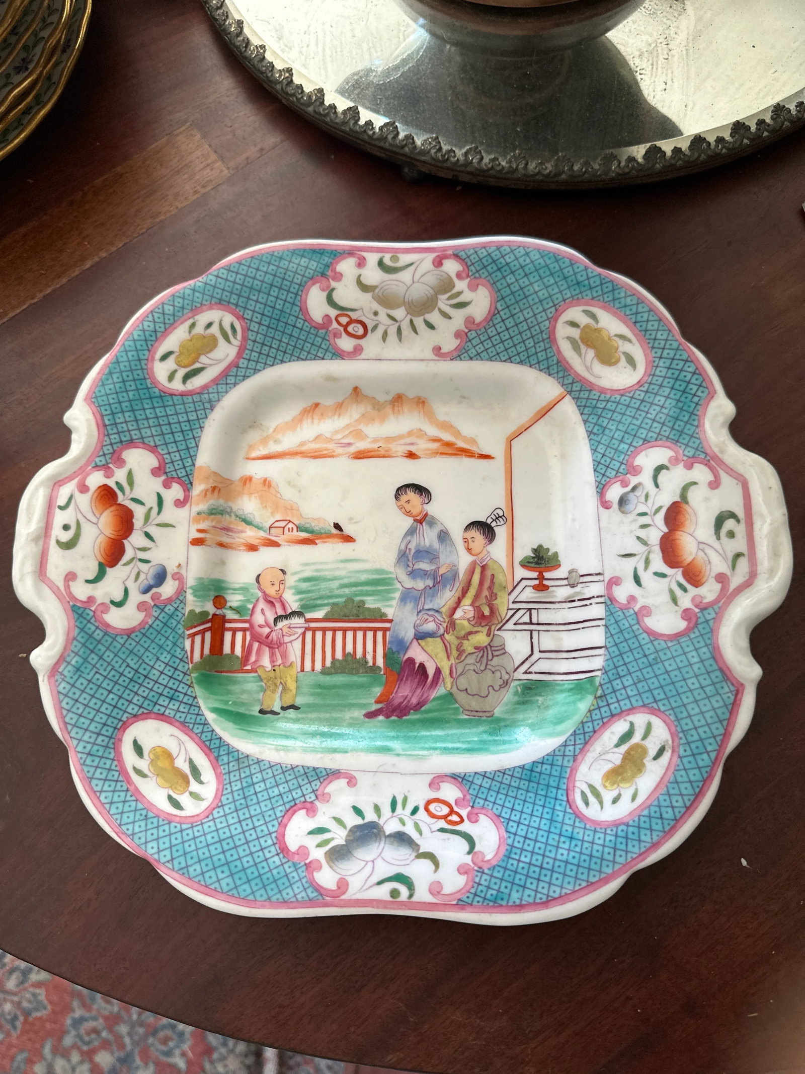 Late 18th Century Hall Porcelain Breakfast Service Mandarin Chinoiserie, 23 Pieecs - 9
