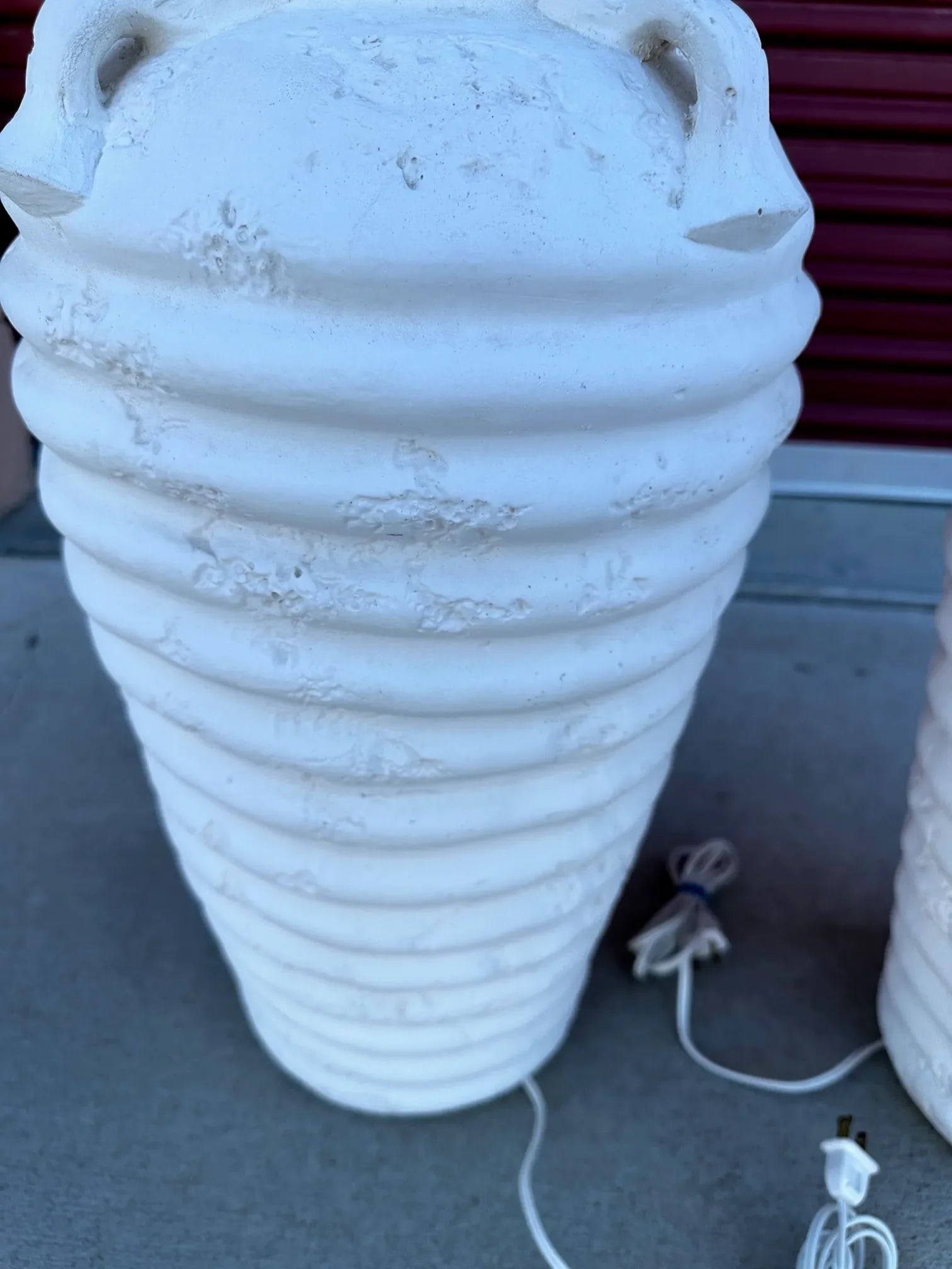 Postmodern Plaster Large Beehive Table Lamps-A Pair - 2
