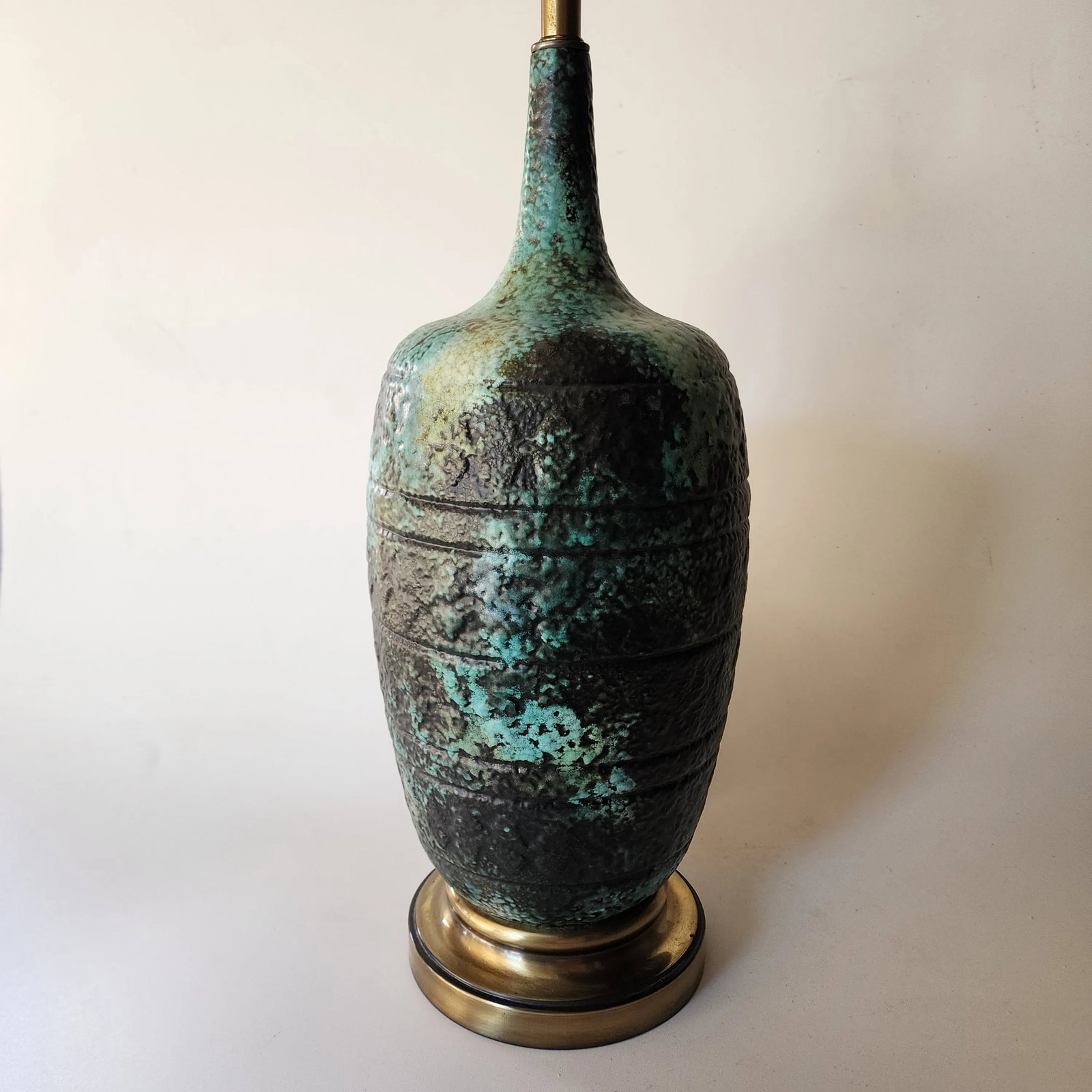 Mid Century Lava Glazed Lamp - 3
