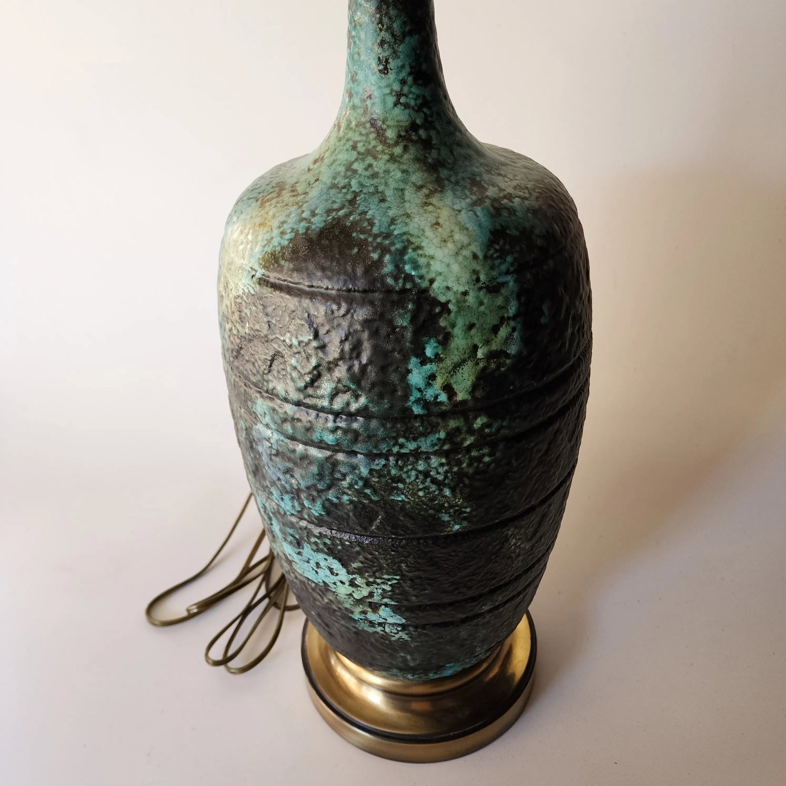 Mid Century Lava Glazed Lamp - 6