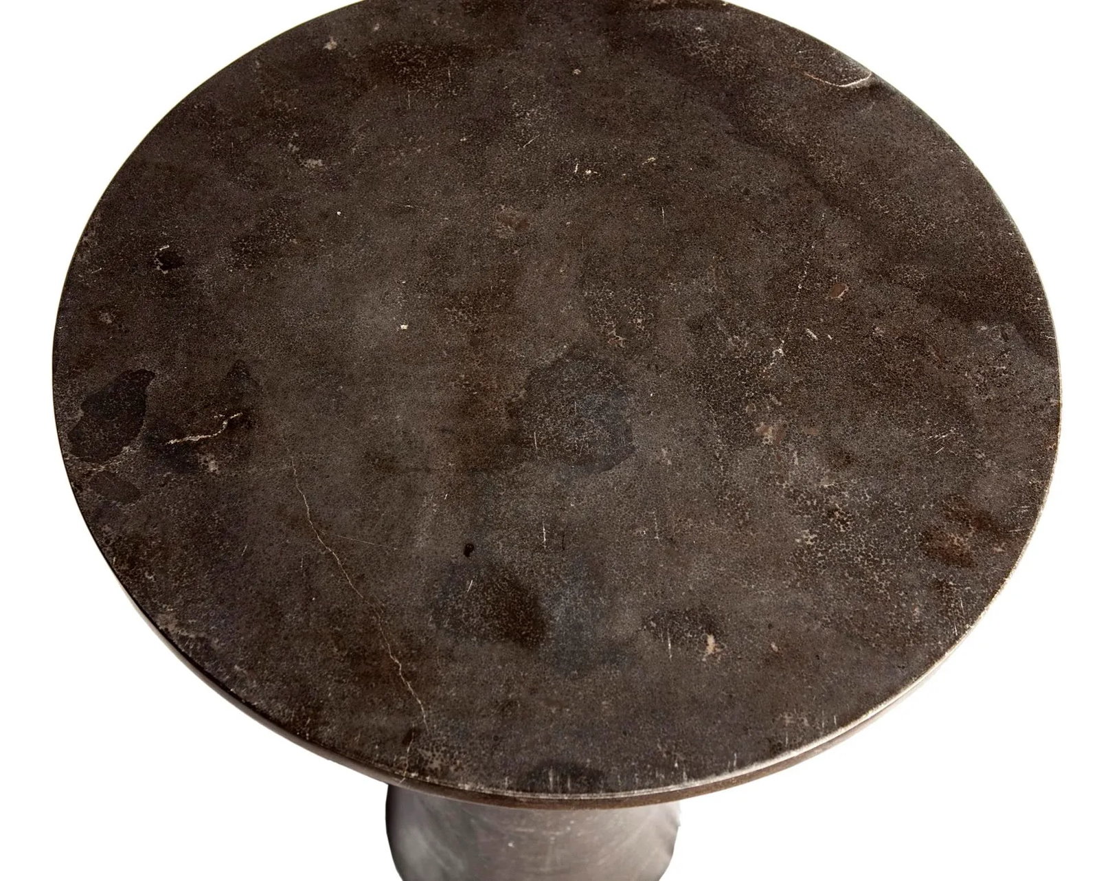 1990s PostModern Marble Pedestal Side Table - 4