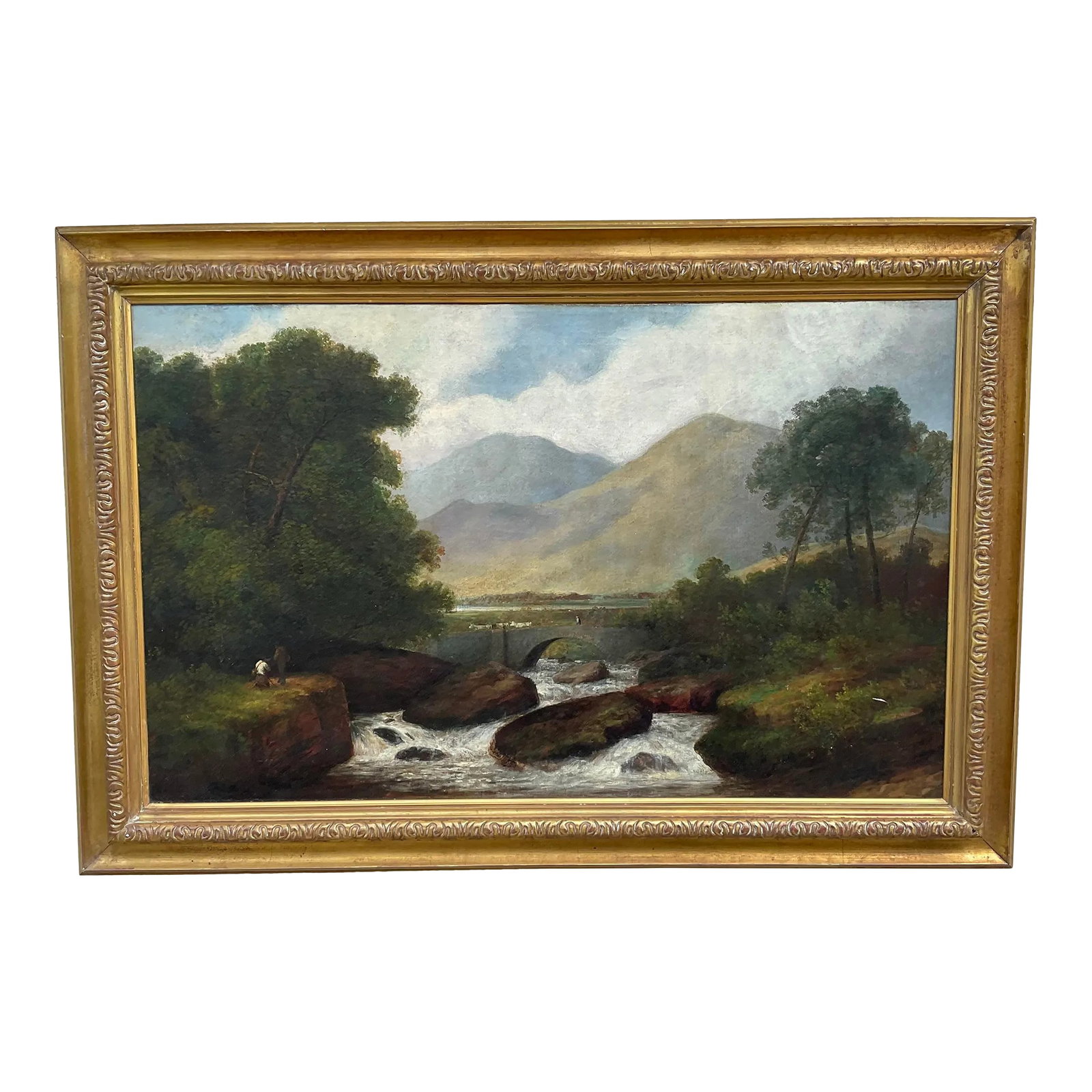 19 Century Scottish or English River Landscape Oil Painting (1 of 12)