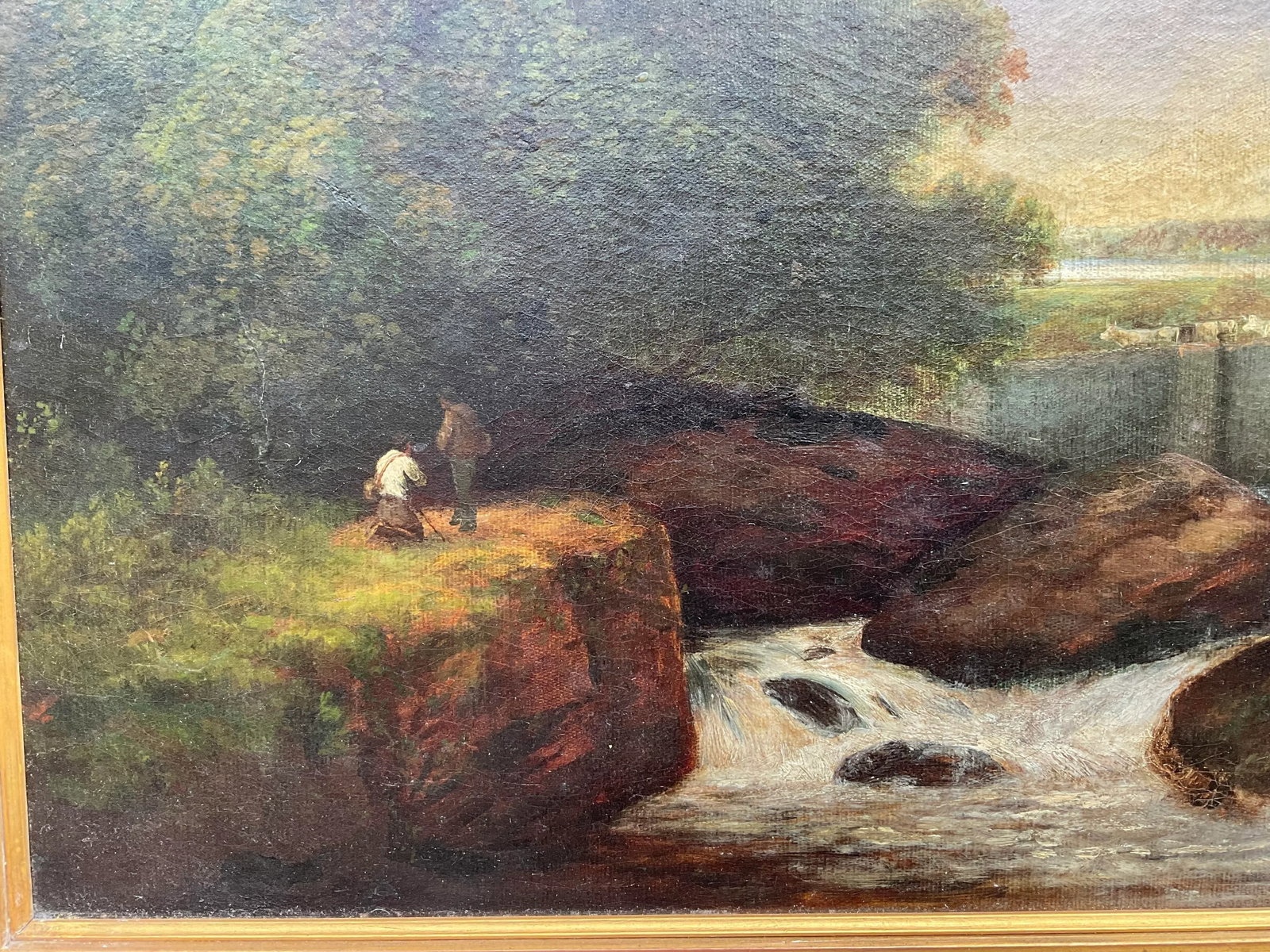 19 Century Scottish or English River Landscape Oil Painting - 6