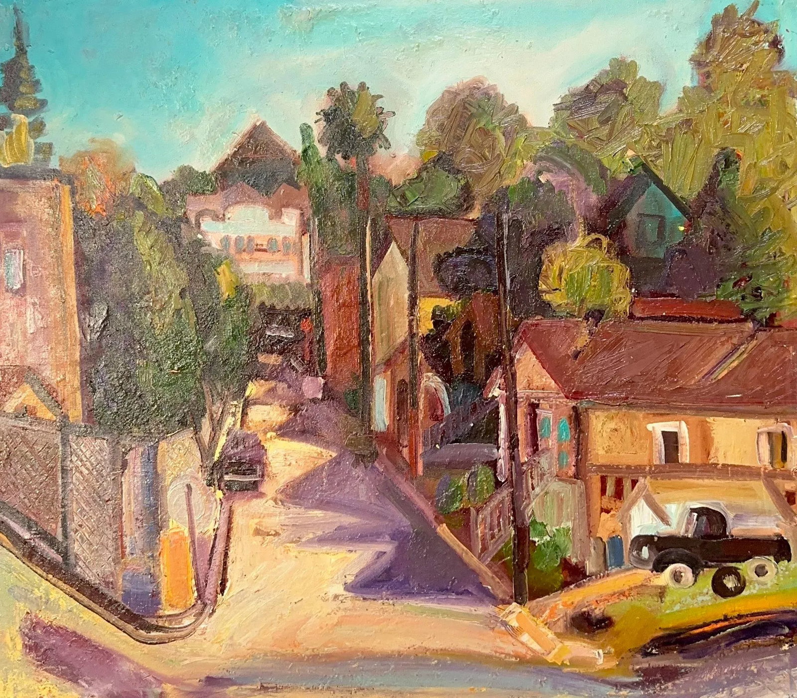 "Crockett Street" Original California Landscape Painting by James Hartman - 2