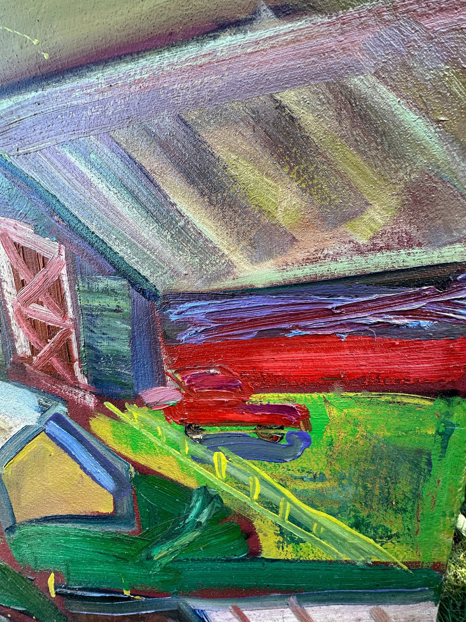 Large Expressionist Plein Air of Bay Area Mountain Ranch by James Hartman - 3