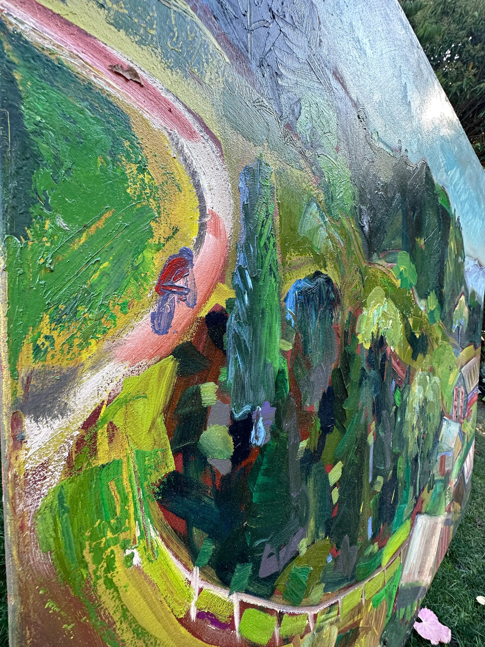 Large Expressionist Plein Air of Bay Area Mountain Ranch by James Hartman - 8
