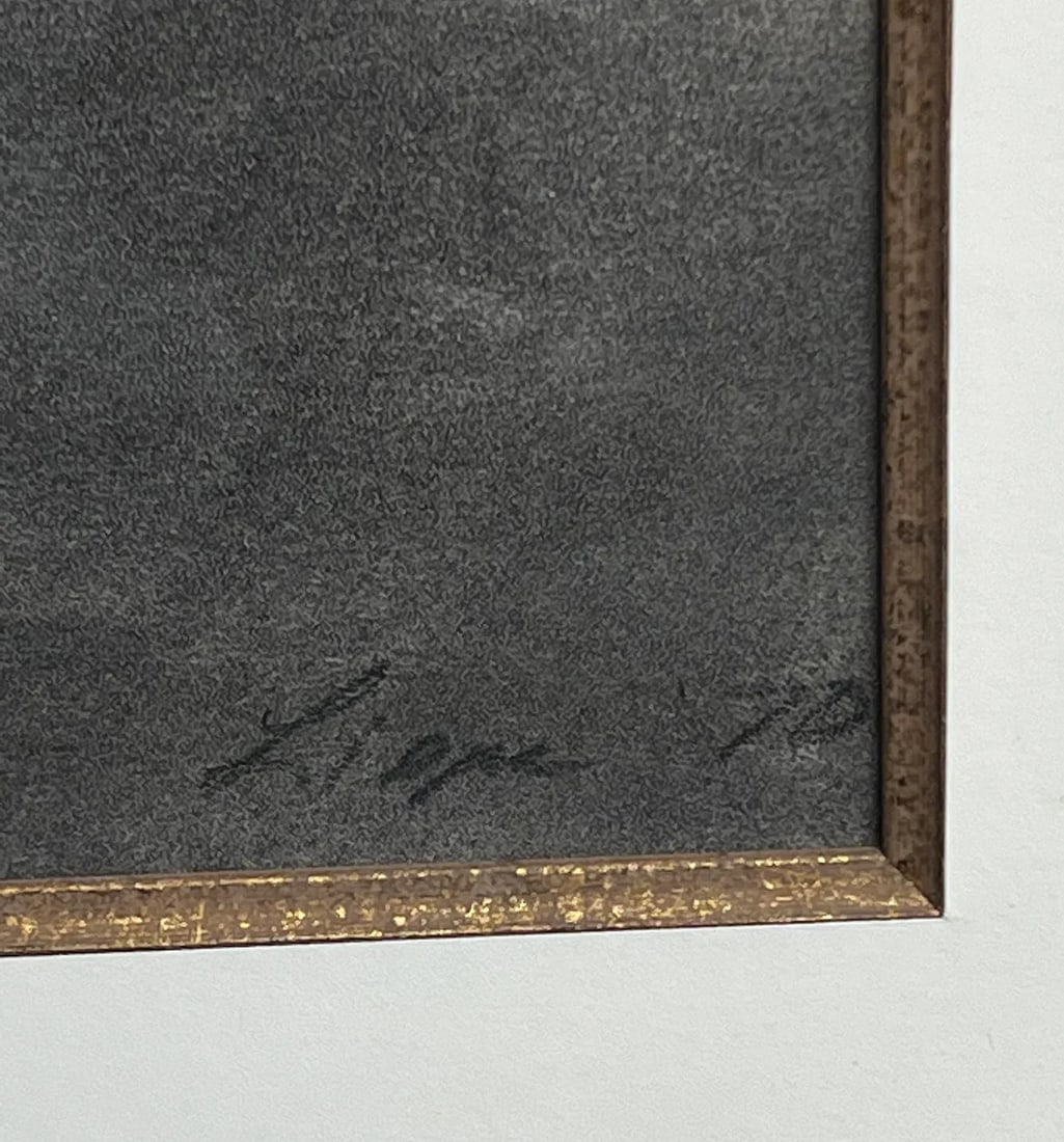 Charcoal on Paper: 'The Edge of the Park' Signed 'Liepe '70' - 3