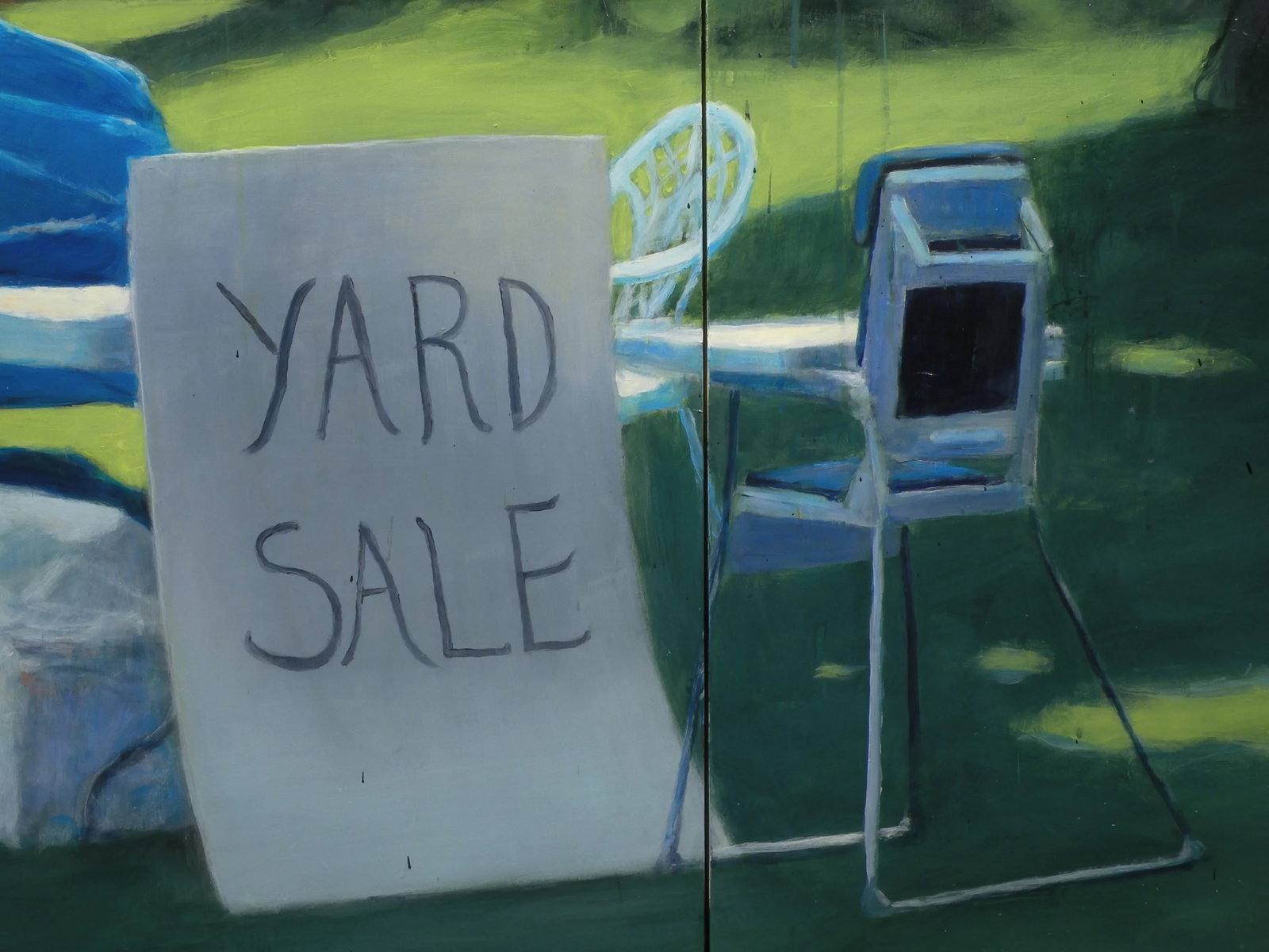 Large Contemporary Painting, Yard Sale on the 4th of July, by Stephen Remick - 8