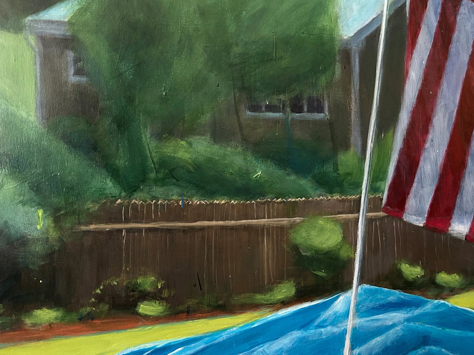 Large Contemporary Painting, Yard Sale on the 4th of July, by Stephen Remick - 9