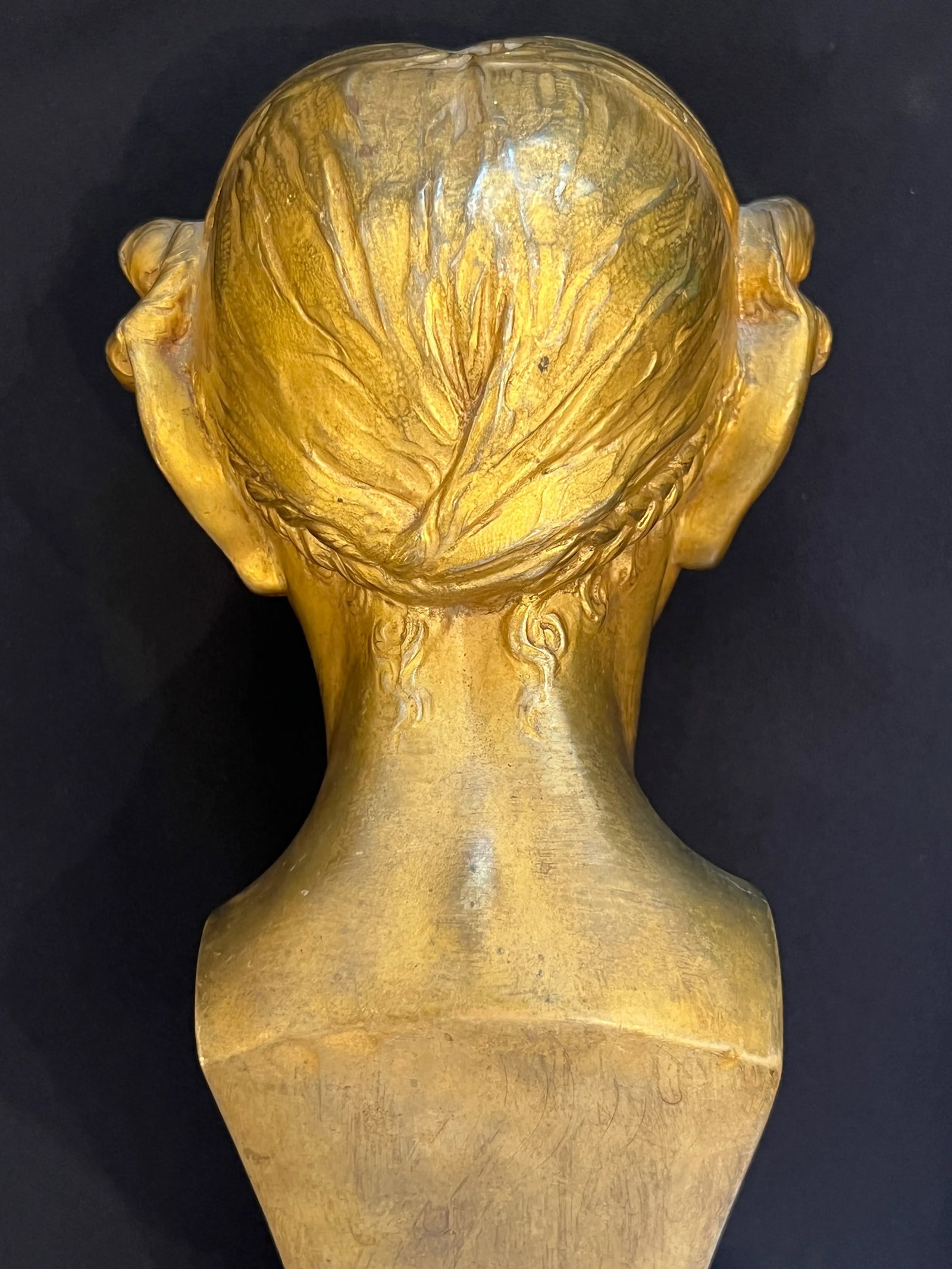 Art Nouveau French Bronze Bust of a Faun Signed Eugene Piron 1890 - 4