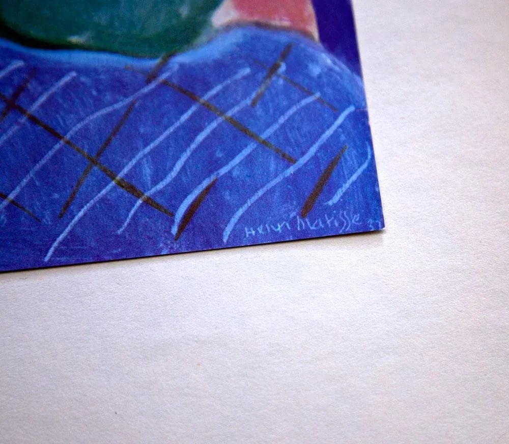 Henri Matisse Limited Edition Signed "Blue Odalisque" Lithograph W/Frame - 3