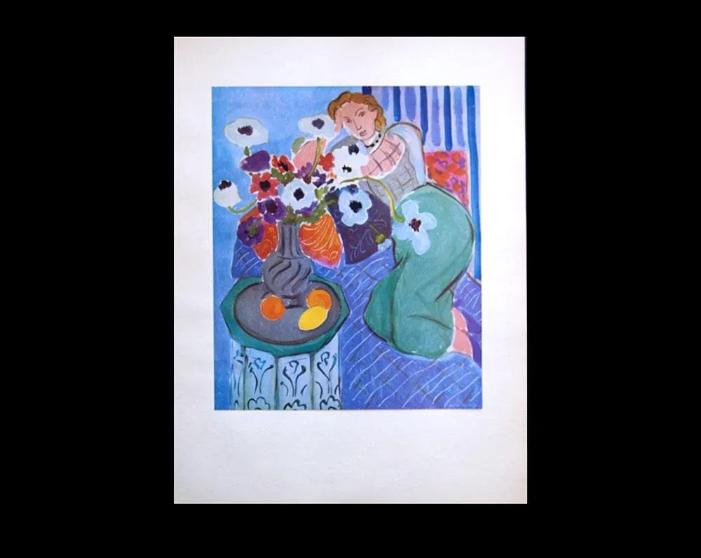 Henri Matisse Limited Edition Signed "Blue Odalisque" Lithograph W/Frame - 4