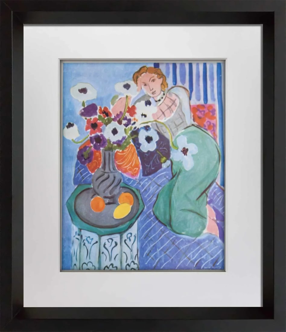 Henri Matisse Limited Edition Signed "Blue Odalisque" Lithograph W/Frame - 7