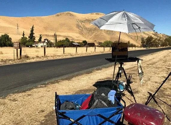 Golden Hills Plein Air Landscape Painting - 3