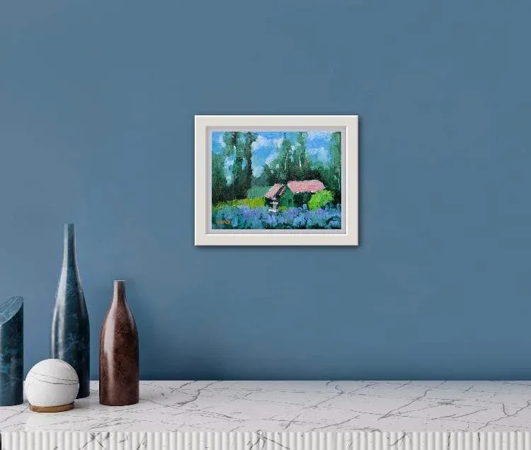 Desertscapes - Lavender Farm Modern Impressionist Oil Painting Landscape - 2