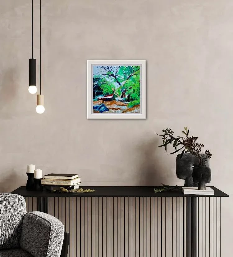 Joe's Boat and the Monkeypod Tree - Oil Impressionist Painting - 4