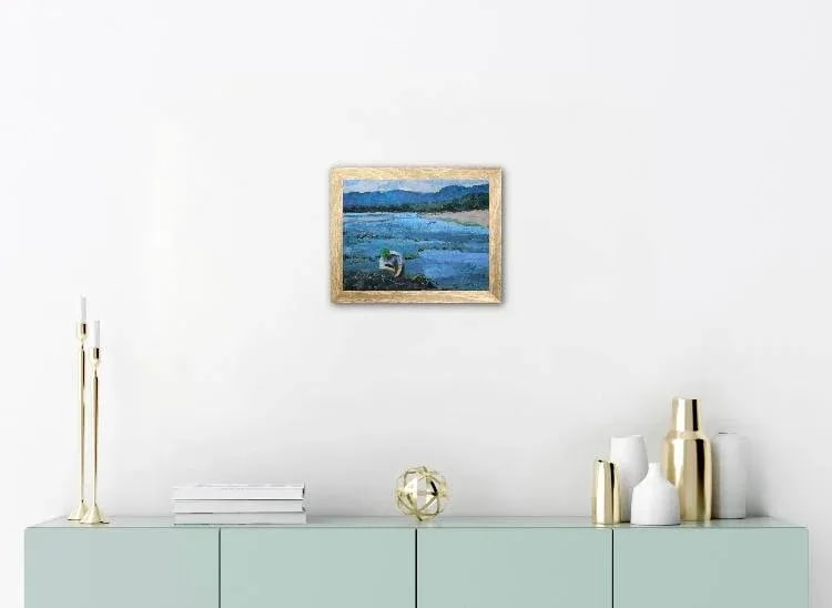 Clam Digger, Dillon Beach, Contemporary Original Oil Painting - 6