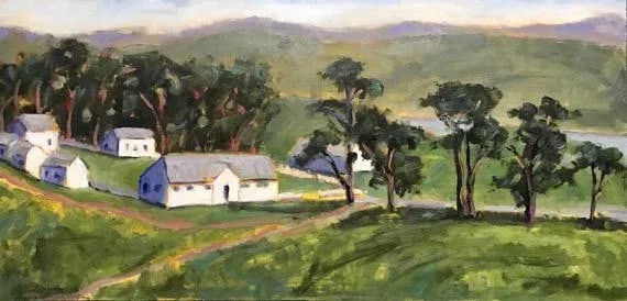 Pierce Point Ranch, Modern Plein Air Landscape Oil Painting - 3