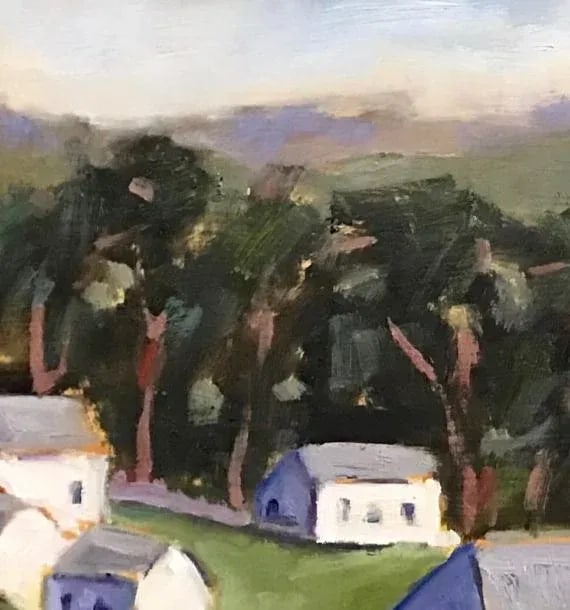 Pierce Point Ranch, Modern Plein Air Landscape Oil Painting - 5