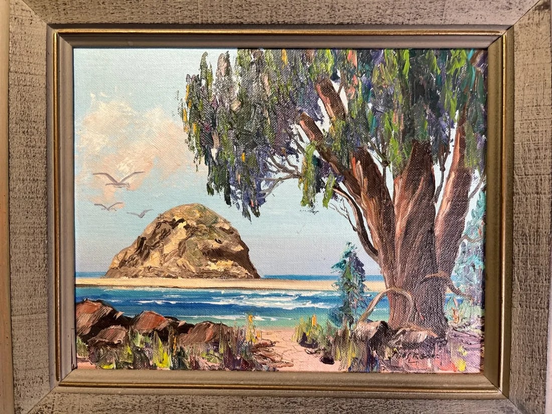 Mid-Century Thomas Fisk Goff Plein Air Seascape Oil Painting - 2