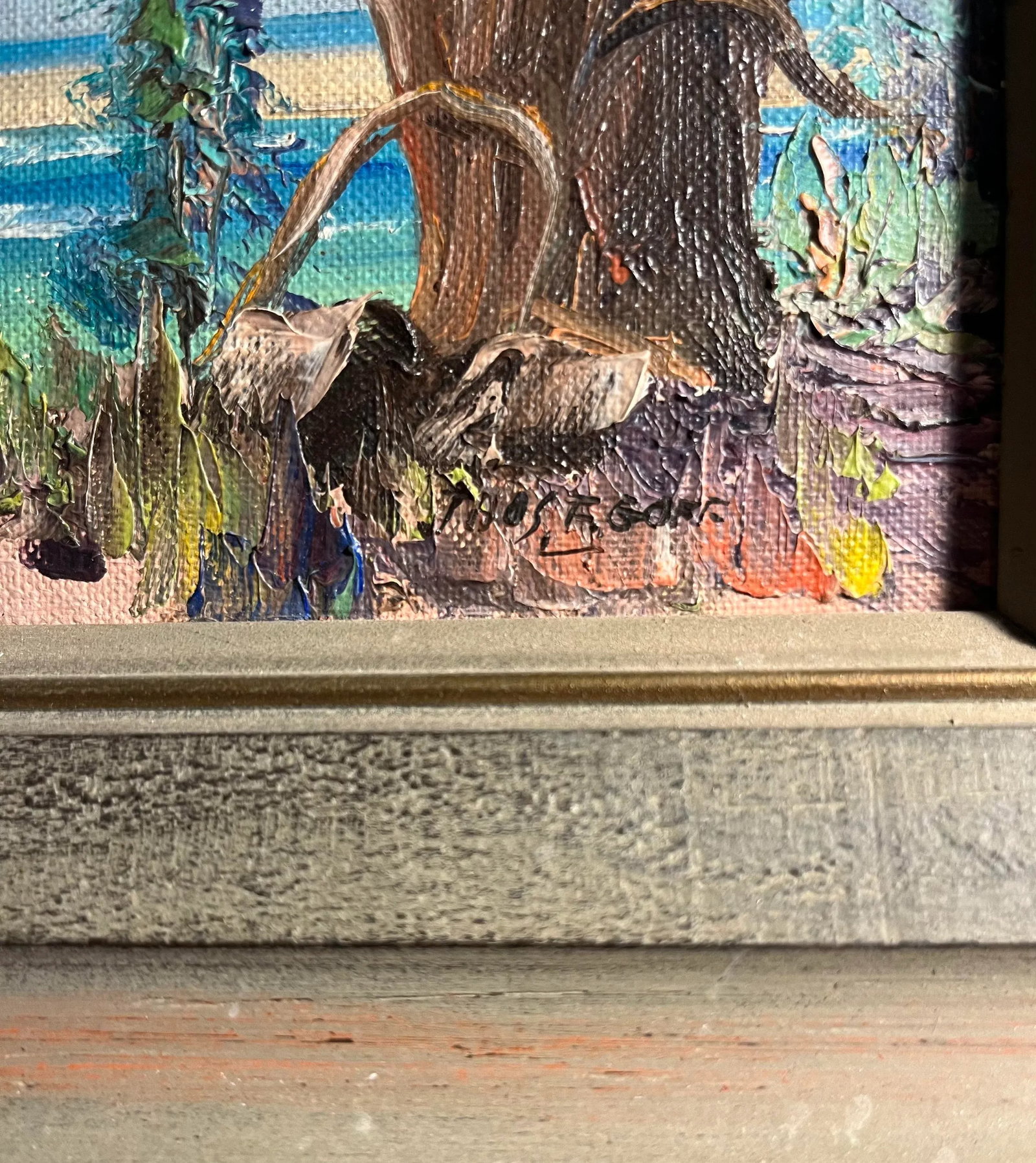 Mid-Century Thomas Fisk Goff Plein Air Seascape Oil Painting - 4