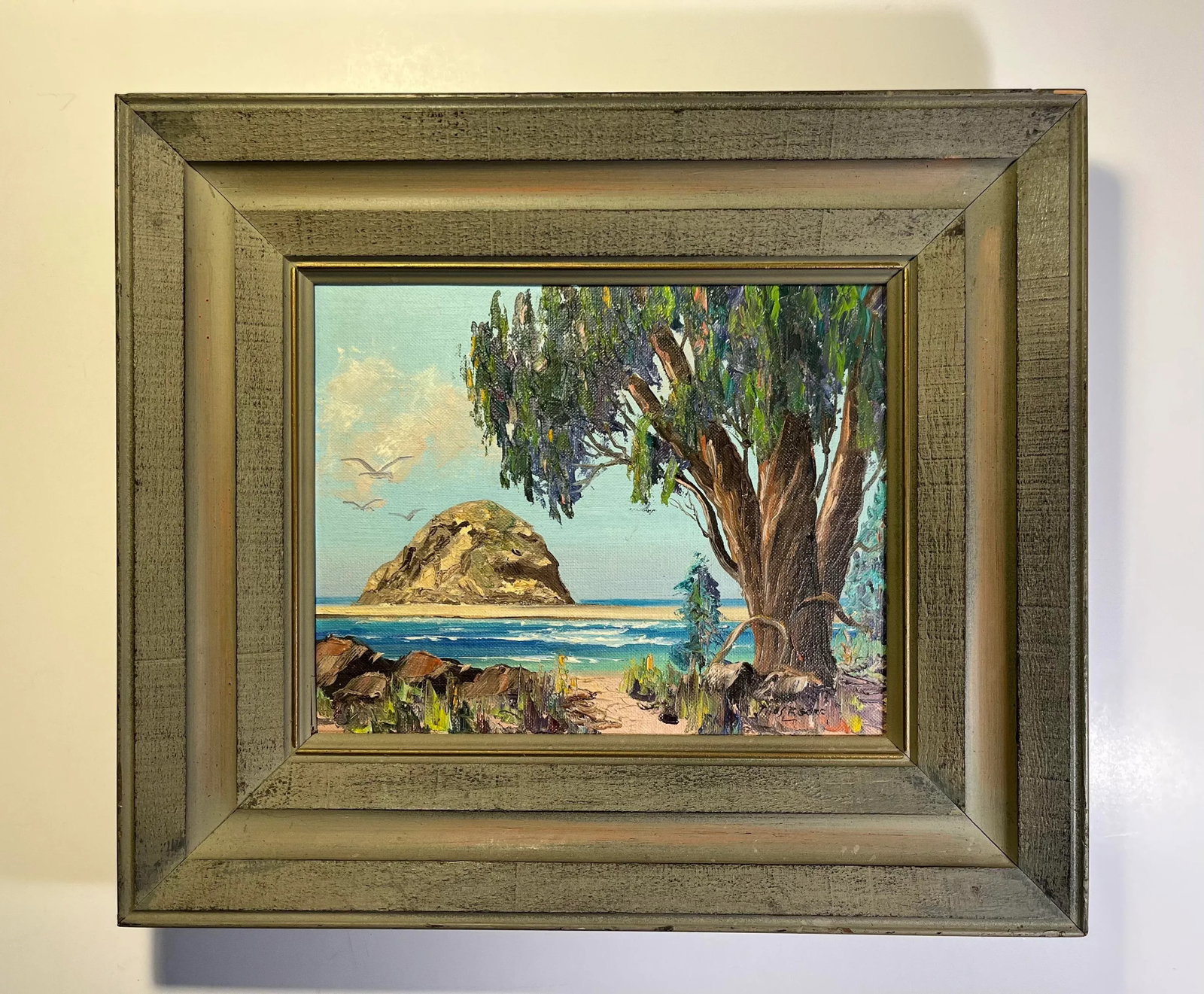 Mid-Century Thomas Fisk Goff Plein Air Seascape Oil Painting - 9