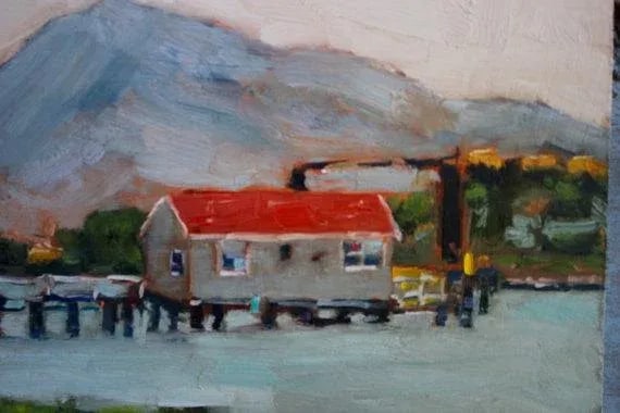 Ferry Building, Modern Plein Air Landscape Oil - 3