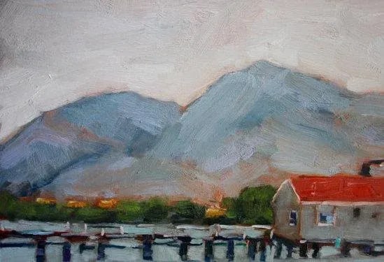 Ferry Building, Modern Plein Air Landscape Oil - 6