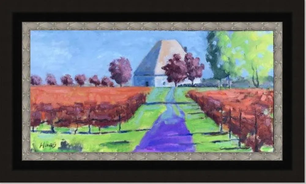 Coastal Vineyards Landscape Oil Painting Fall Colors - 10