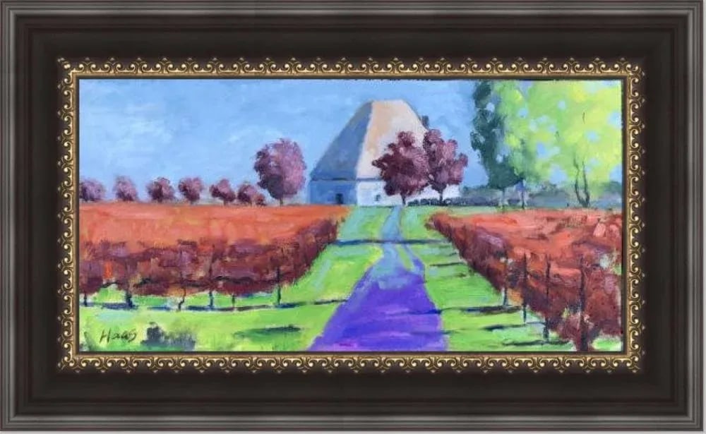 Coastal Vineyards Landscape Oil Painting Fall Colors - 7