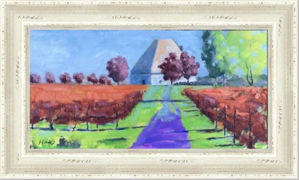 Coastal Vineyards Landscape Oil Painting Fall Colors - 9