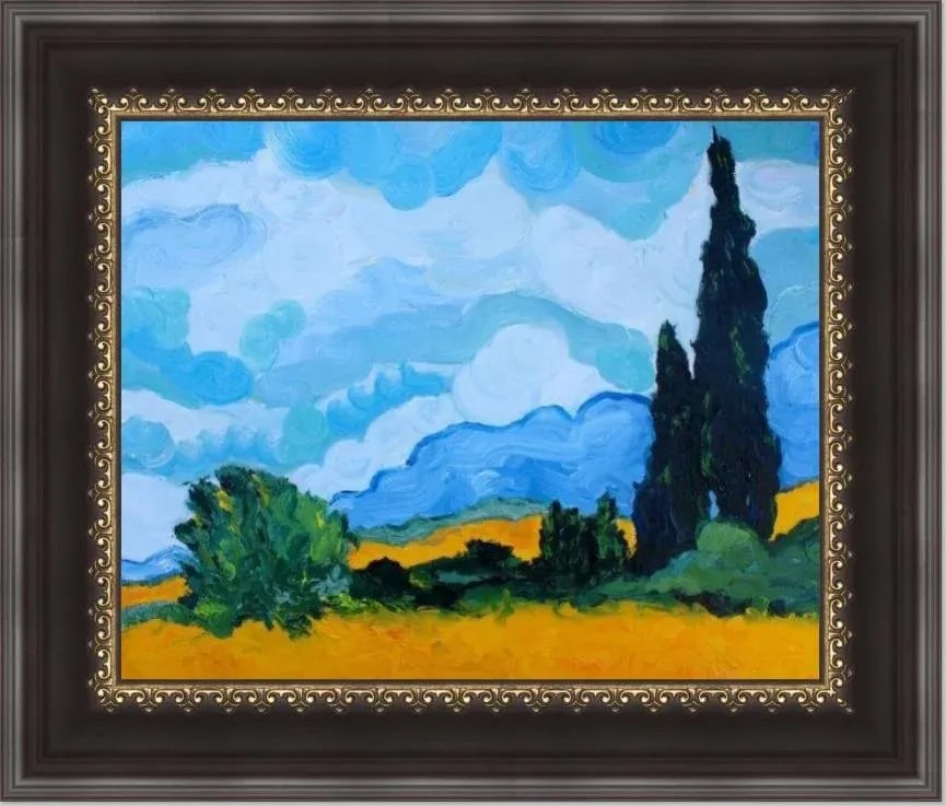 Cypress Trees (After Van Gogh) Oil on Canvas - 12