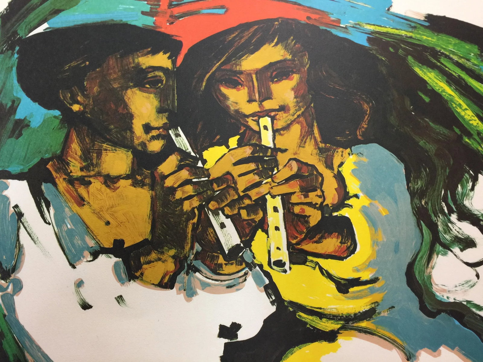 Jorge Dumas Autumn Lithograph Mid Century - 2