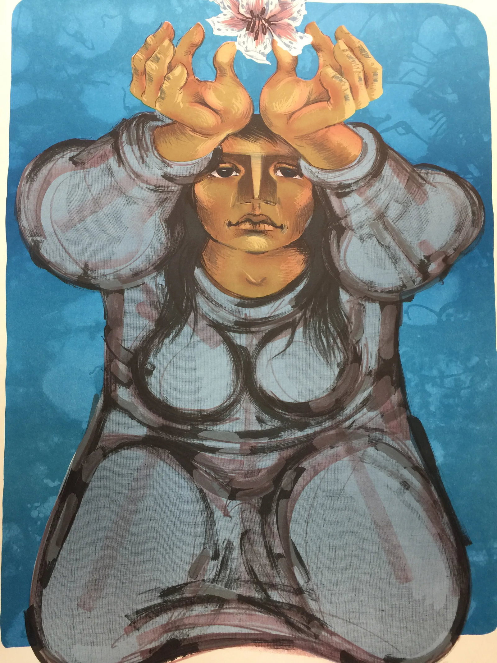 1960s Jorge Dumas the Offering Lithograph - 2