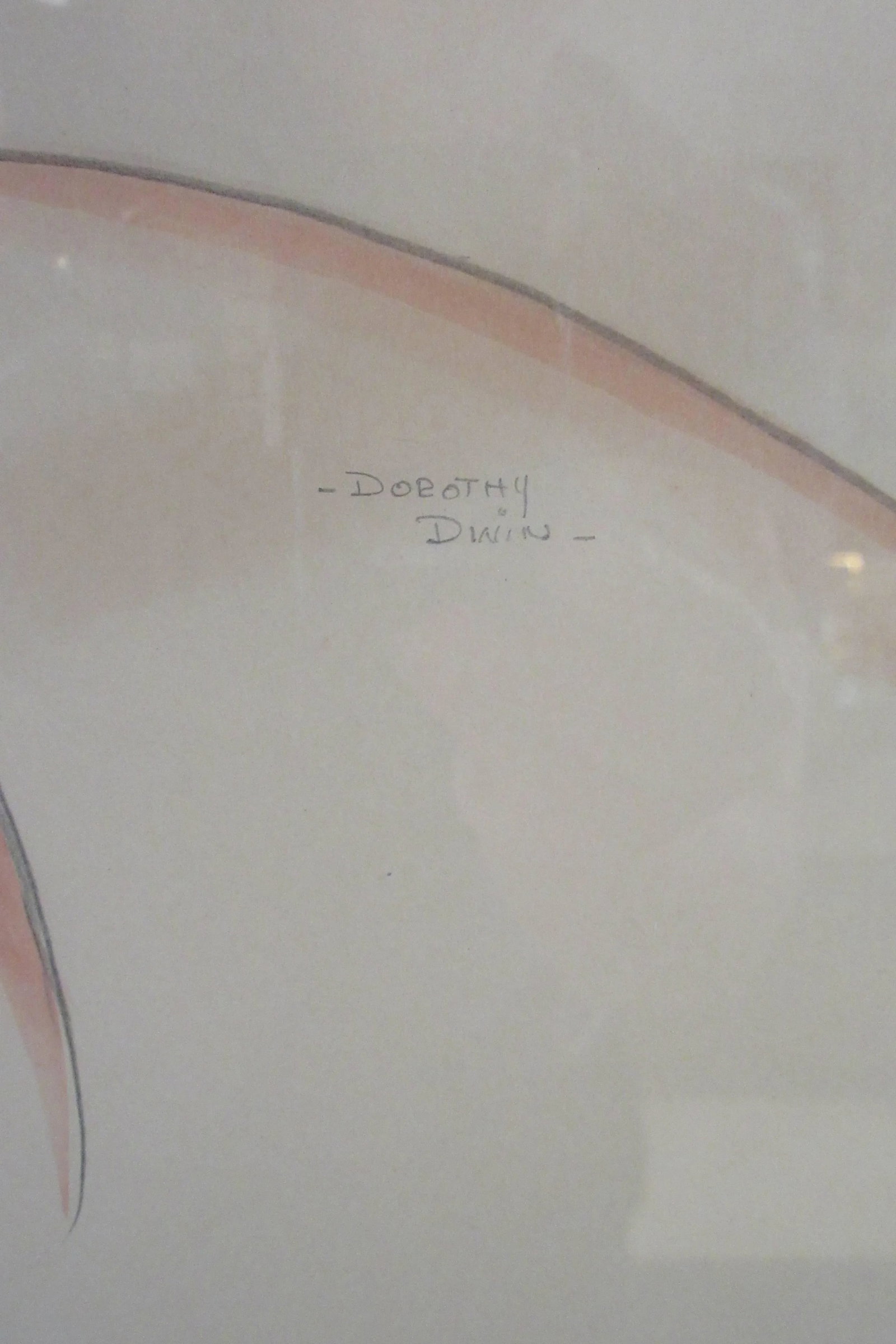 1940s Watercolor Painting On Paper Of Asian Woman Wearing Hat Signed Dorothy Dwin - 5