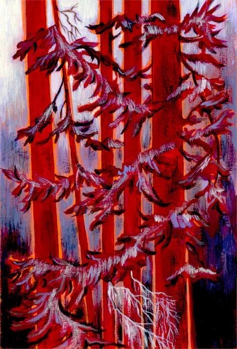 Plein Aire Original Painting, Forest 3, Acrylic Study (1 of 5)