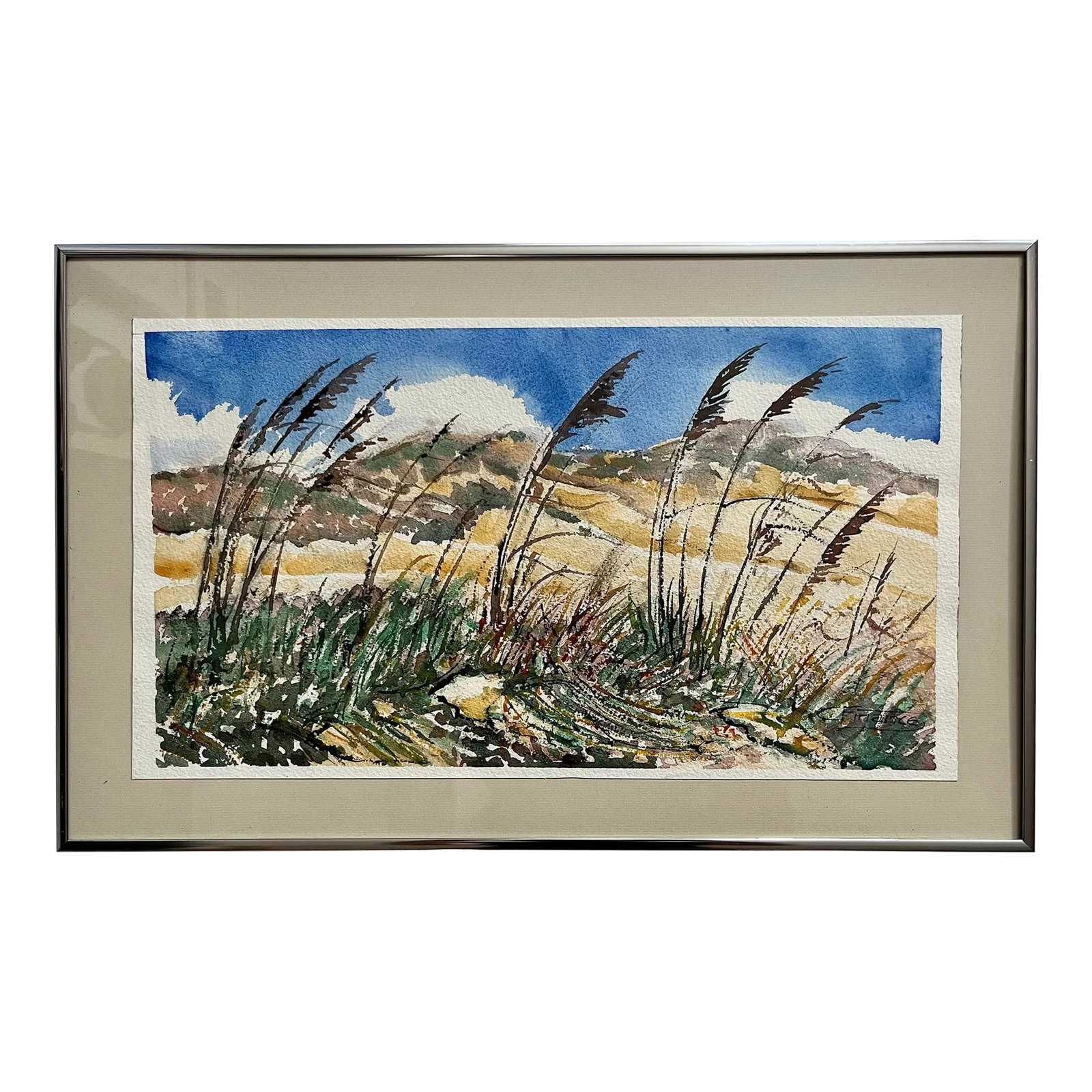 Mid-Century Original Watercolor Painting by Charles P. Finance (1909-1998): Mid-Century Original Watercolor Painting by CHARLES P. FINANCE (1909-1998) Aprox. dimensions: Frame: 21" x 13" Painting: 18" x 10" Very good original condition! Condition: Alterations: Original