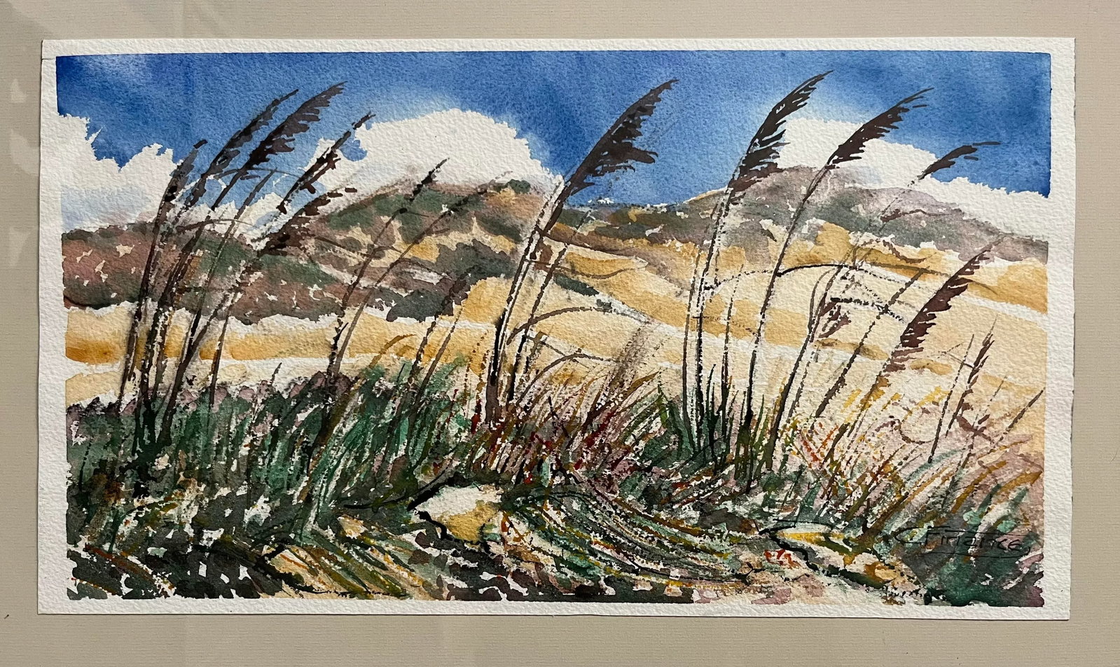 Mid-Century Original Watercolor Painting by Charles P. Finance (1909-1998) - 2