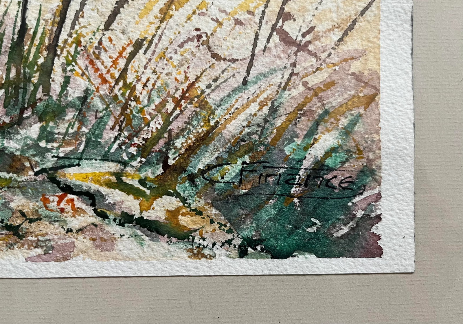 Mid-Century Original Watercolor Painting by Charles P. Finance (1909-1998) - 3