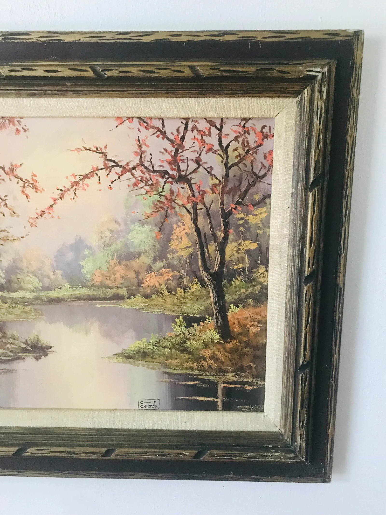 Listed Artist - C F Chilton "Charles Frank Chilton" Plein Air Landscape Oil Painting - Framed - 2