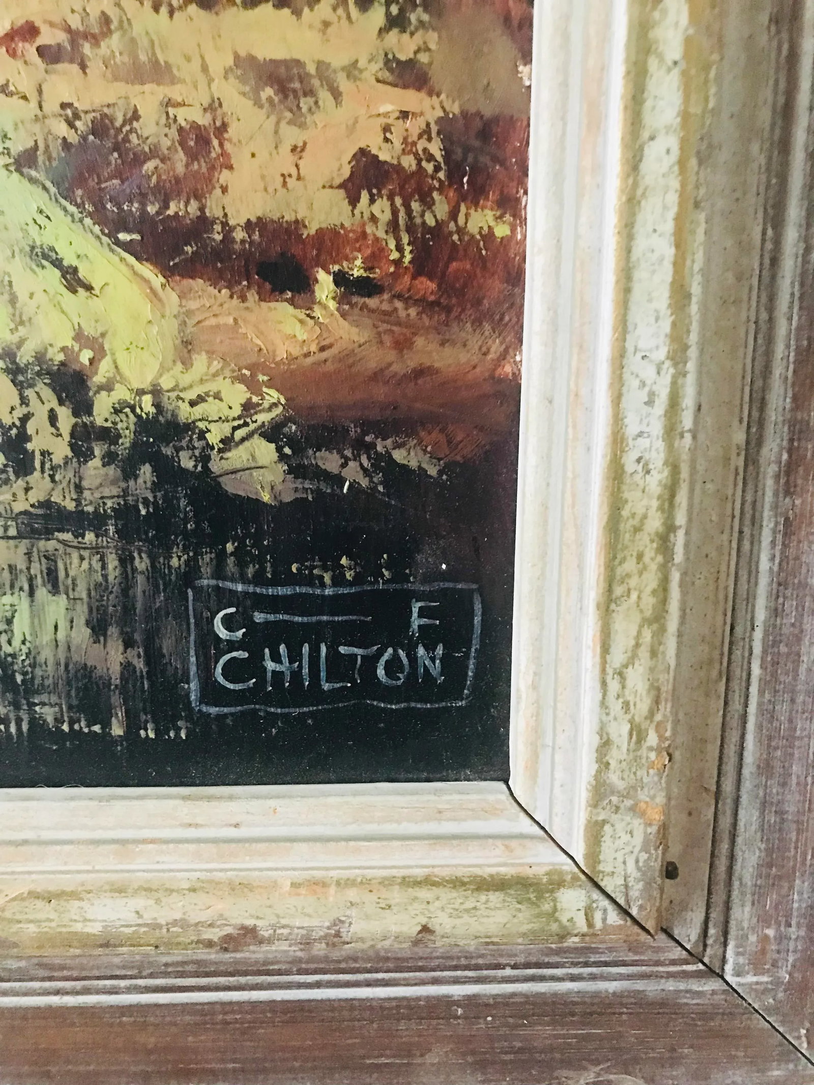 Listed Artist - C F Chilton "Charles Frank Chilton" Plein Air Landscape Oil Painting - Framed - 2