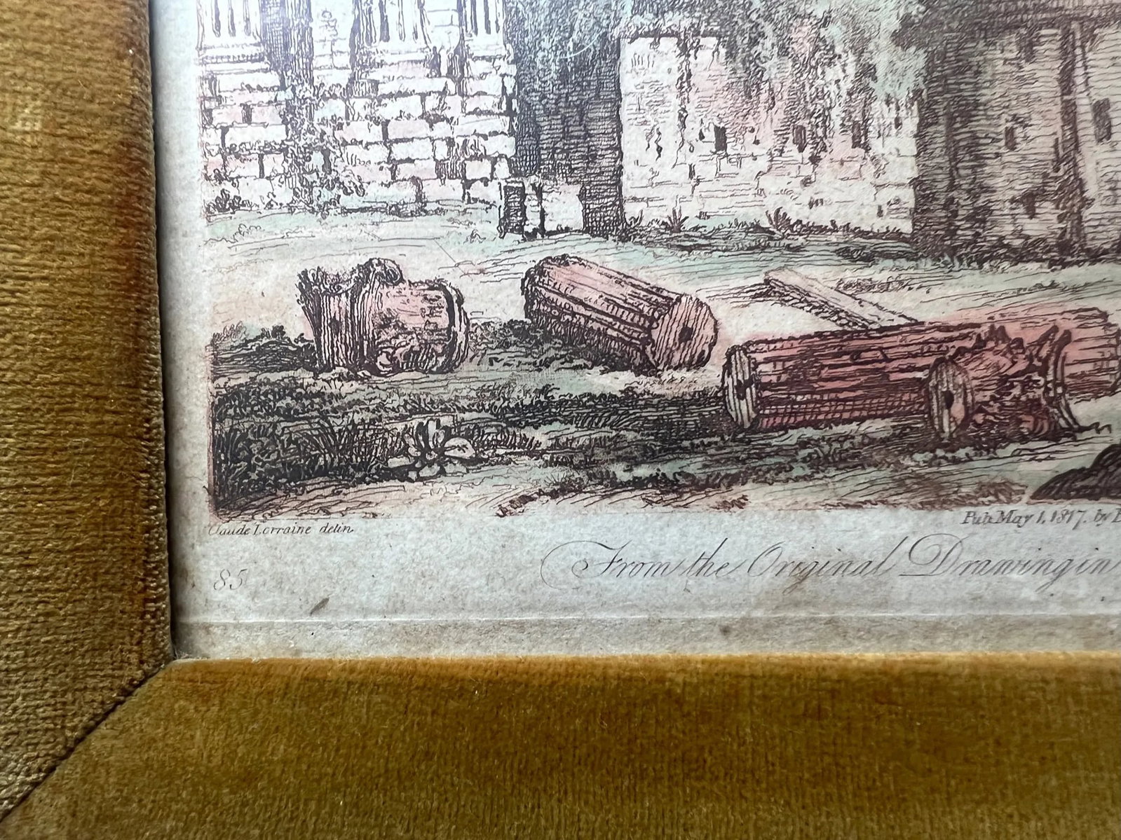 Early 19th Century Hand Colored Engraving, After Claude Lorrain - 6