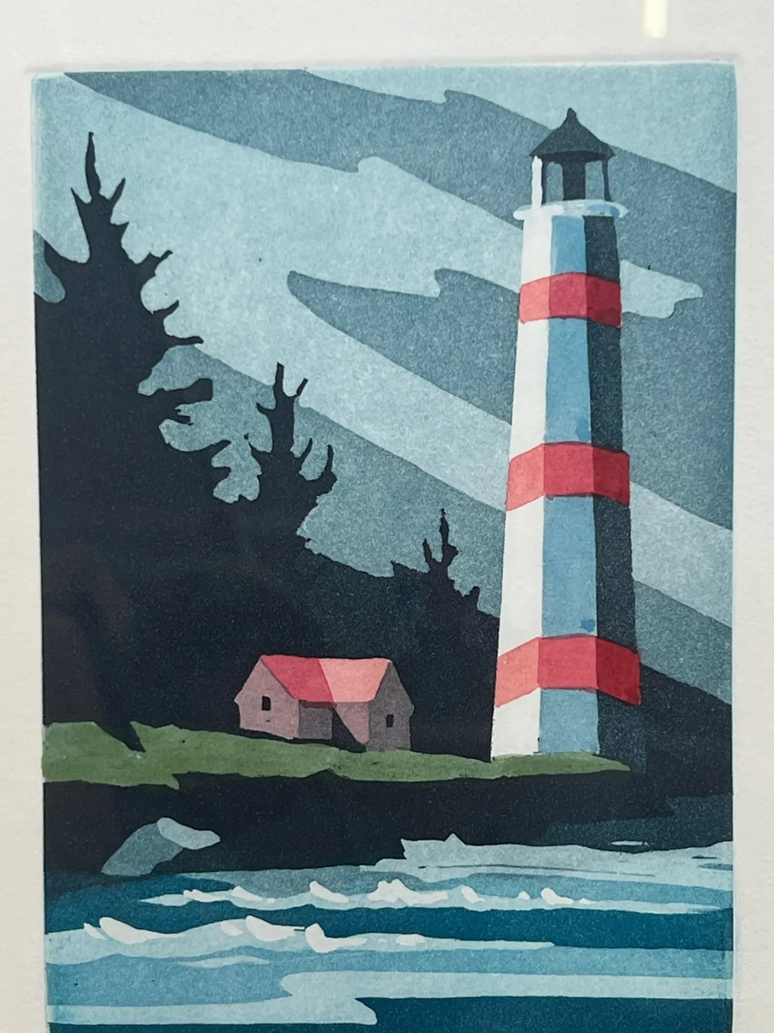 Late 20th Century Lighthouse Lithograph, Signed and Numbered by Ken Hawk - 2