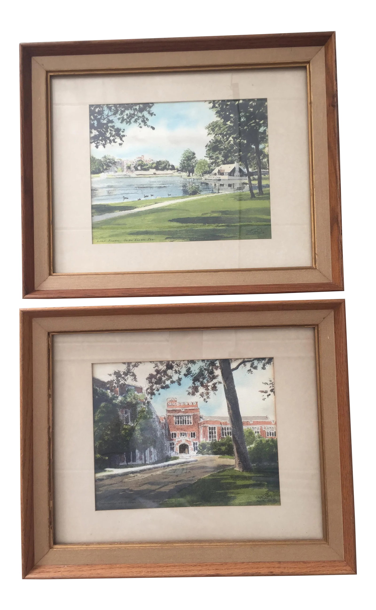 Mid Century Ohio Hand Painted Prints - a Pair (1 of 10)