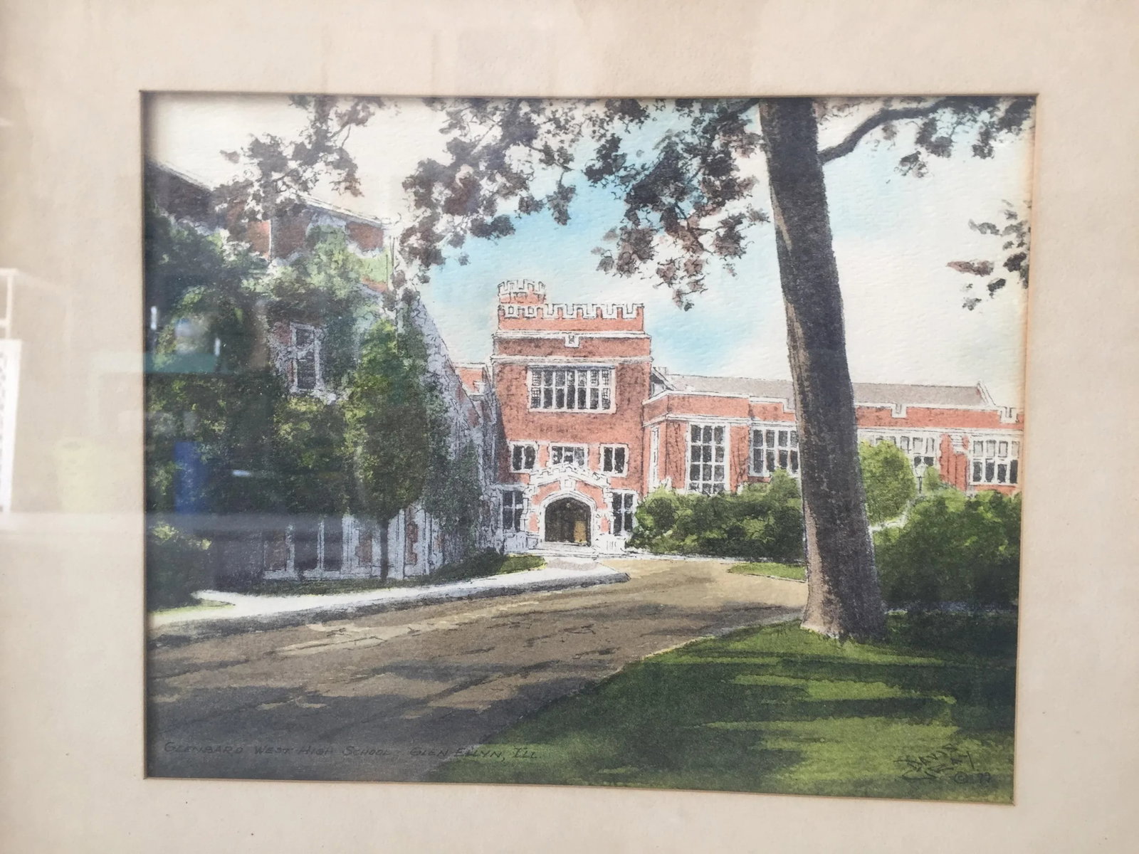 Mid Century Ohio Hand Painted Prints - a Pair - 5