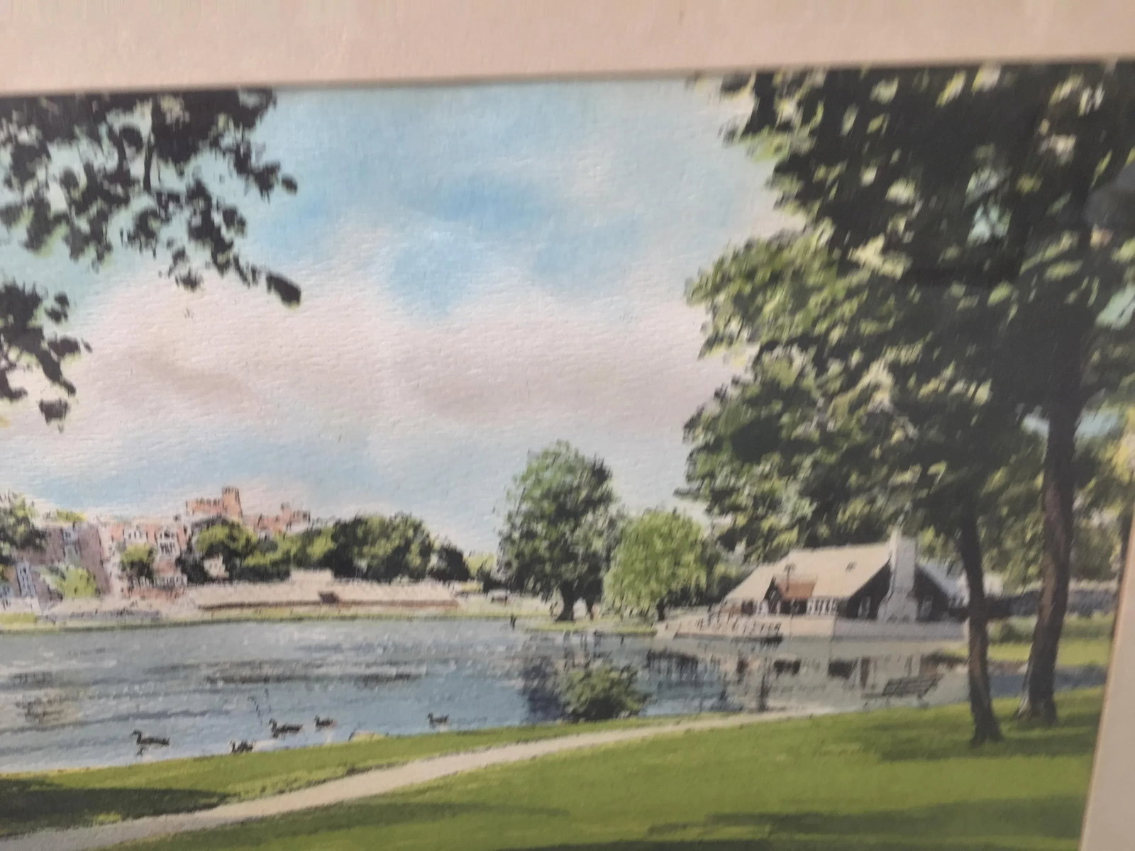 Mid Century Ohio Hand Painted Prints - a Pair - 6