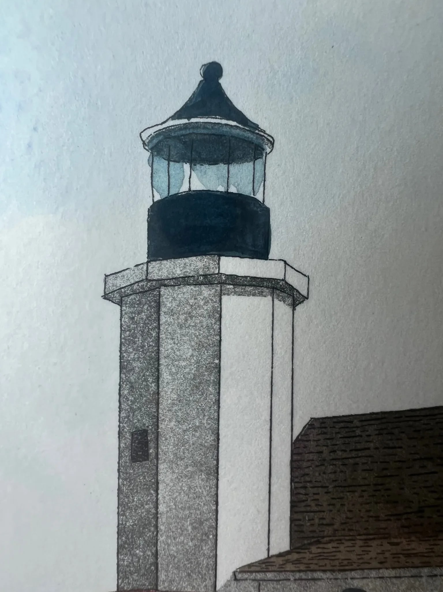 Late 20th Century Colored Etching of Eagle Harbor by Larry Harris - 3